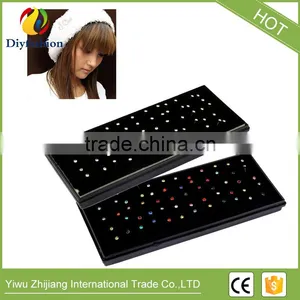 Wholesale 1.8mm Colorful Round Diamond Stainless Steel Nose Ring thumbnail-4
