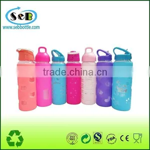 FDA Silicone Water Sport Glass Bottle thumbnail-1
