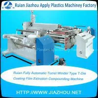 Ruian Fully Automatic Turret Winder Type T-Die Coating Film Extrusion Compounding Machine thumbnail-1