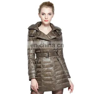 Elegant Ladis Down Coat Long Pattern Warm Women Down Jacket thumbnail-3