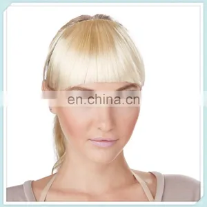 Womens Blonde Synthetic Hair Extension Clip On Bangs HPC-0150 thumbnail-1