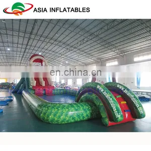 Full Digital Printing Inflatable Open Water Park Games , Inflatable Water Land Park thumbnail-5