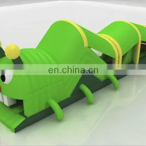 2014 High Quality New Design Giant Inflatable Green Caterpillar Obstacle Course for Sale thumbnail-1
