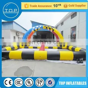 TOP Inflatable go Cart Track Racing Air Tracl for Sport Game thumbnail-2