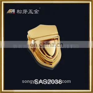 High-end Quality Zinc Alloy Metal Push Lock, Gold Color Plated Push Lock For Lady's Handbags thumbnail-3