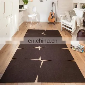 Rectangle Contemporary Geometric Felt Area Rug,floor Covering, Modern Design Felt Carpet thumbnail-2