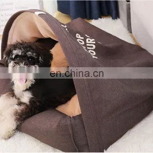 Luxury Dog Cat Bed With Blanket Machine Washable Pet Bed Sofa With Soft Fleece Fabric thumbnail-2