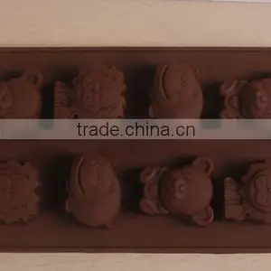 DIY Chocolate Handmade Soap Cold Soap Ice Lattice Mold, 8 Bear Lion Cub Animal thumbnail-2