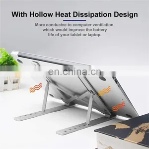 Ergonomic Aluminum Laptop Mount Computer Stand Adjustable Laptop Riser Notebook Holder Stand For Office Table thumbnail-3