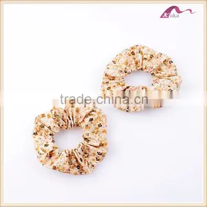 Girls Print Flower Scrunchies For Hair Accessories thumbnail-1