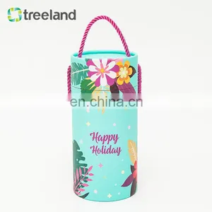 Wholesale Cardboard Christmas Gift Box Packaging Paper Tube With Handle thumbnail-5