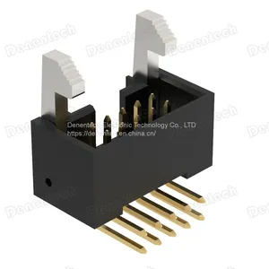 Denentech 2.54mm H10.3 Dual Row Right Angle DIP Male Ejector Header thumbnail-3