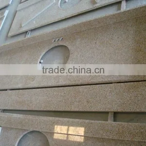 Hotel Bathroom Sunset Gold Granite Vanity Tops, Sunset Gold Vanity Tops thumbnail-1
