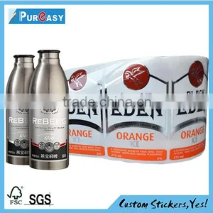 Waterproof Customized Bottle PET Transparent Label thumbnail-1