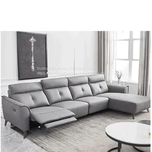 New Italian Minimalist Leather Leather Art Functional Sofa Living Room Simple Fashion L-Shaped Left And Right Corner Chaise Longue Sofa thumbnail-1