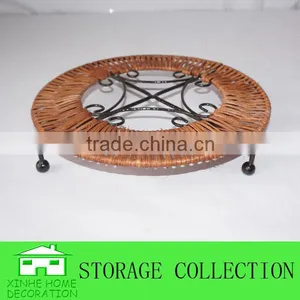 Handmade Kitchen Wicker & Wire Trivet thumbnail-1