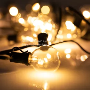 Hot Selling 50ft Shatterproof Outdoor String Light G40 Dimmable LED Vintage Edison Bulbs Commercial Grade Patio Lights thumbnail-1