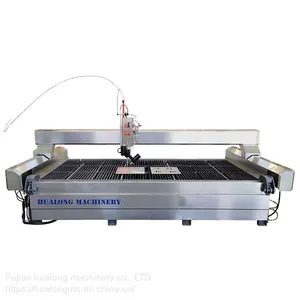 Hualong Hlrj-4020 High Pressure Water Jet 5 Axis Water Cutting Engraving Machine Glass Metal Granite Waterjet Cutting Machine Price Marble Milling thumbnail-2