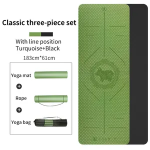 Non Slip Exercise Jade Yoga Mat Material Tpe Yoga Mats Double Layer For Sale thumbnail-1