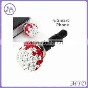 3.5mm Rhinestone Phone Dust Plug for Iphone4/5 in Shenzhen Wholesale thumbnail-1
