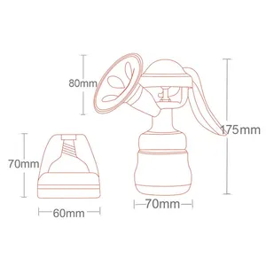 Breast Pump Manual Suction Large Silica Gel Breast Milk Baby Feeding thumbnail-3