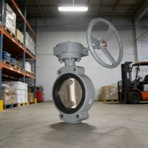 Center Type Marine Wafer Butterfly Valve Gear Drive GB/T 3036-94 thumbnail-2