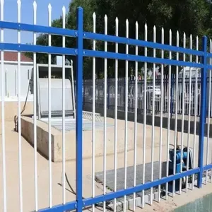 Black Powder Coated Galvanized Steel Fence With Vinyl Finish for Outdoor Protection thumbnail-3