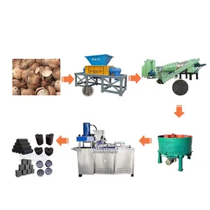 Automatic Coconut Charcoal Processing Machine Wood Charcoal Briquette Forming Line EPC thumbnail-1