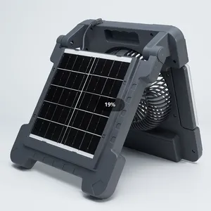 New Design Solar Flood Light Outdoor Camping Portable Lighting IP65 With Fan Rechargeable Garden Lights Outdoor thumbnail-5