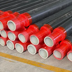 Thickness 5-60mm Polyurethane Coating Insulation Carbon Steel Pipe With HDPE Jacketed thumbnail-1