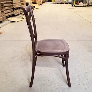 Modern Plastic X-Back Dining Chair Ergonomic Durable Custom Color Available Multi-Use Home Office Dining Bedroom Home Furniture thumbnail-5