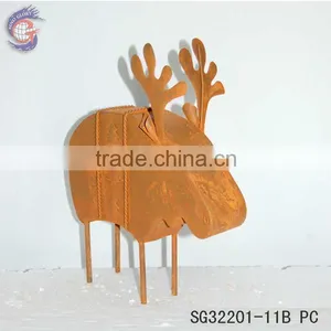 Christmas Garden Decoration Metal Rust Deer thumbnail-5