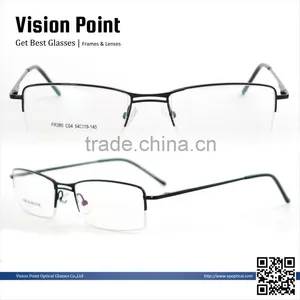 Metal Alloy Half-rim Men Wholesale Stylish Nice Glasses Frame thumbnail-1