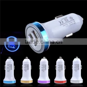High Quality Logo Custom Colorful Auto Usb Car Charger Adapter thumbnail-1