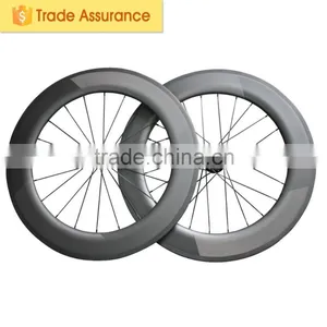 Tubular Road Carbon Wheelset OEM Full Tubular Carbon Road Bike Wheelset 86mm Width thumbnail-1