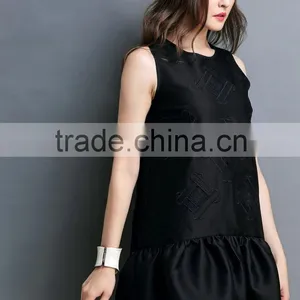 2014 Beautiful Latest Dress Designs Black Shift Dress Can OEM thumbnail-1