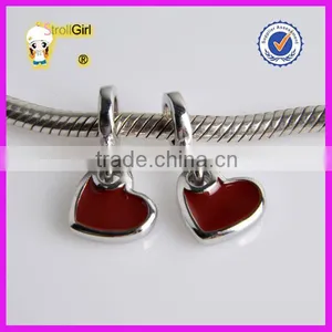 Jewelry On Line 925 Sterling Silver Enamel Heart European Charm Beads thumbnail-1