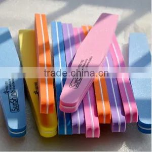 Sponge Nail Art Tips Buffer 100/180 Sanding Block Buffing Files DIY PINK thumbnail-3