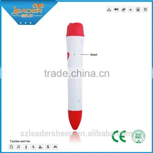 Red Rose Mp3 Playing Kids Reading Pen For Studying Korean / Russian thumbnail-2