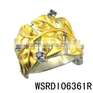 Latest Fashion Ring, Gold Plated Ring,fantasy Jewelry,leaf Rings thumbnail-1