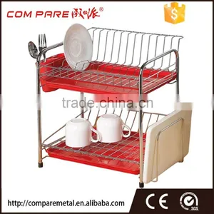 2 Tier Kitchen Dish Drainer Rack thumbnail-1