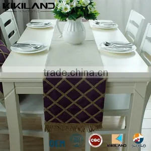 Fake Linen Top Quality Long China Made Home Decorations Brocade Table Runners thumbnail-1