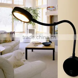 Bedroom Wall Lights Flexible Led Bedside Wall Lamp Black Aluminum Light Painting Lamp Bedside Lamp Hotel thumbnail-1