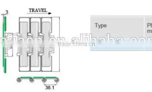 Tranmission Chain Stainless Steel Table Top Chain With Anti-slip Rubber thumbnail-2