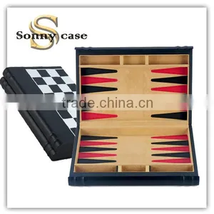 2016 Hot-selling Custom Leather Game Board Backgammon Set thumbnail-6