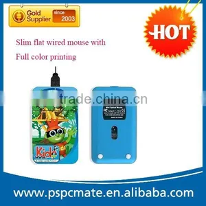 USB Wired LED Logo Flat Credit Card Gift Slim Mouse thumbnail-1