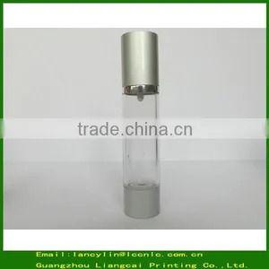 High-grade Silver Plastic Cosmetic Airless Pump Bottles Make From China thumbnail-1