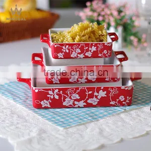 Square Ceramic Bakeware Pizza Pan thumbnail-1