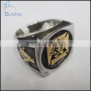 Rhoudium Plated Stainless Steel Army Military Ring thumbnail-1