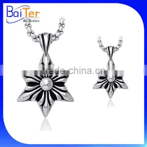 Rock Style Men Jewelry Titanium Stainless Steel Retro Vintage Star Of David Pendant thumbnail-6